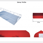 Тентовый ангар 15х30